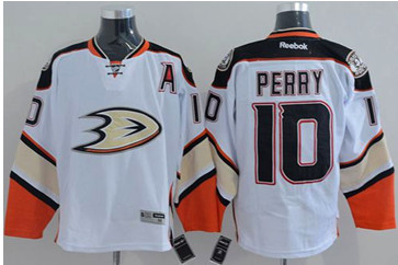 Anaheim Ducks #10 Corey Perry White New Road Stitched NHL Jersey