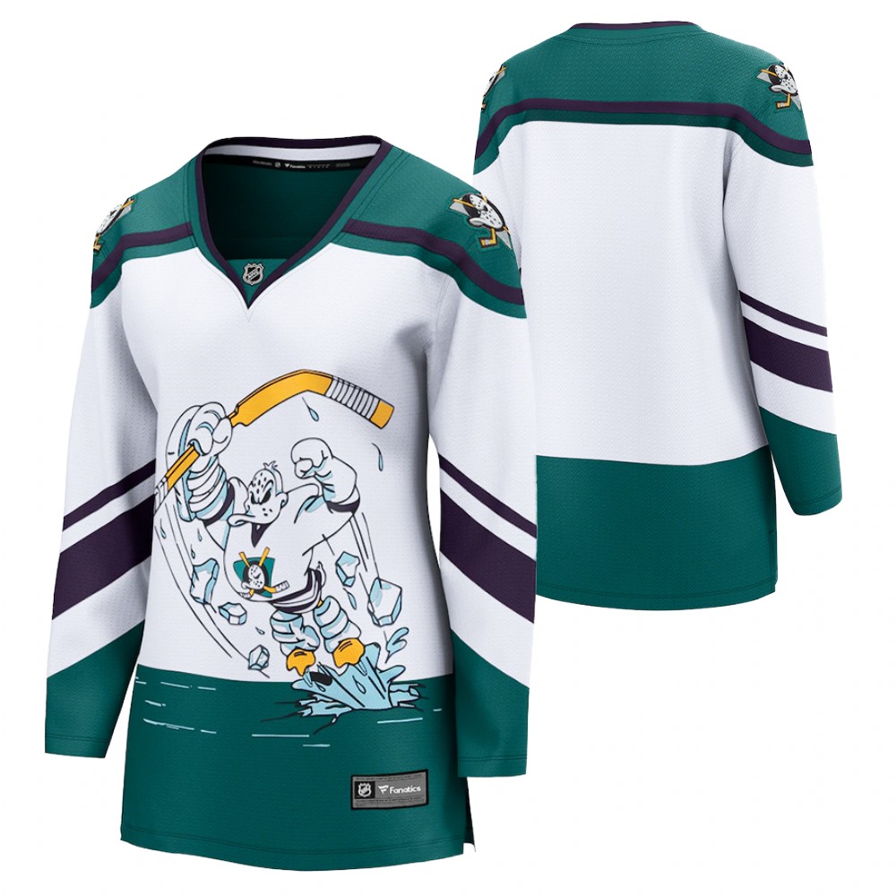Anaheim Ducks 2021 Special Edition White Women Jersey Retro