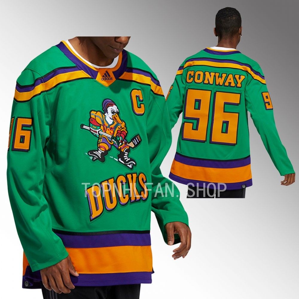 Anaheim Ducks Charlie Conway Mighty Ducks Green Authentic Jersey