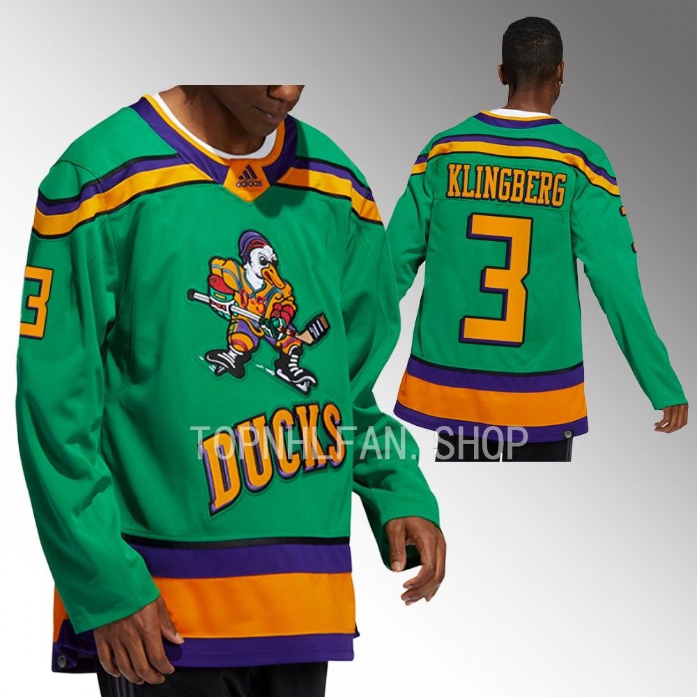 Anaheim Ducks John Klingberg Mighty Ducks Green Authentic Jersey