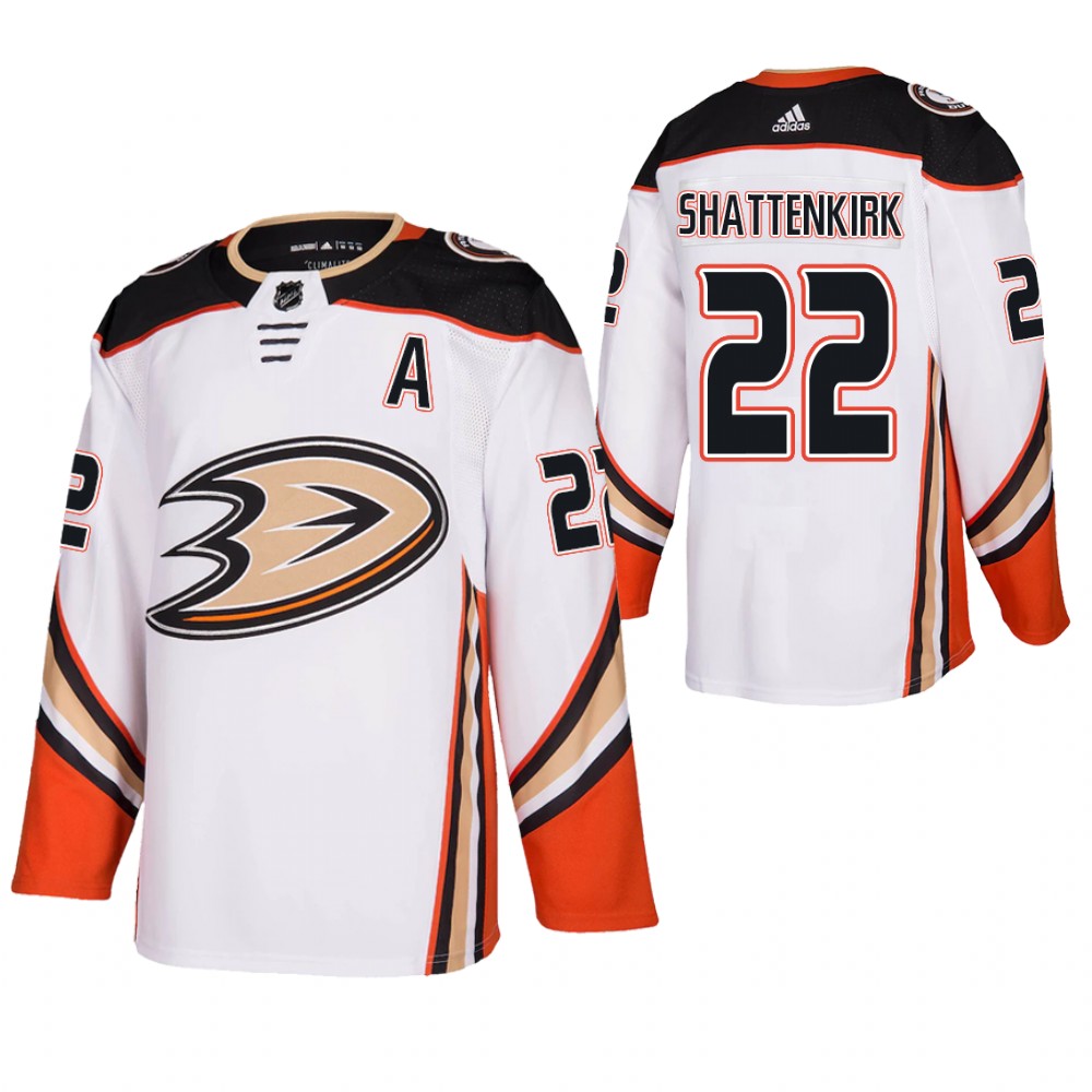 Anaheim Ducks Kevin Shattenkirk White 2021 Authentic Away Jersey
