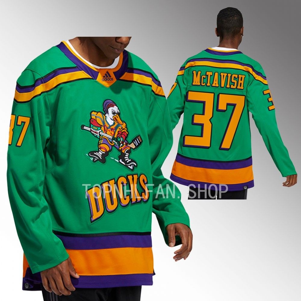 Anaheim Ducks Mason McTavish Mighty Ducks Green Authentic Jersey