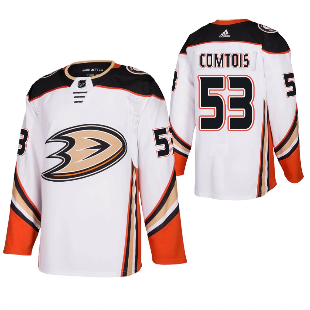 Anaheim Ducks Max Comtois White 2021 Authentic Away Jersey