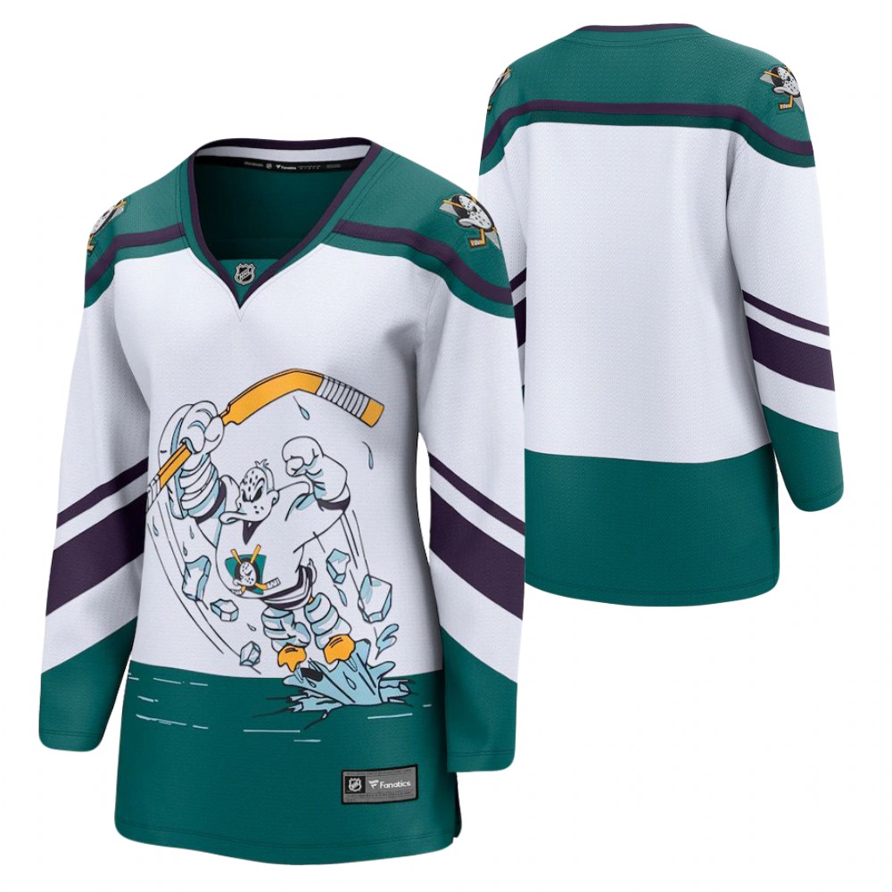 Anaheim Ducks Reverse Retro White Women Jersey