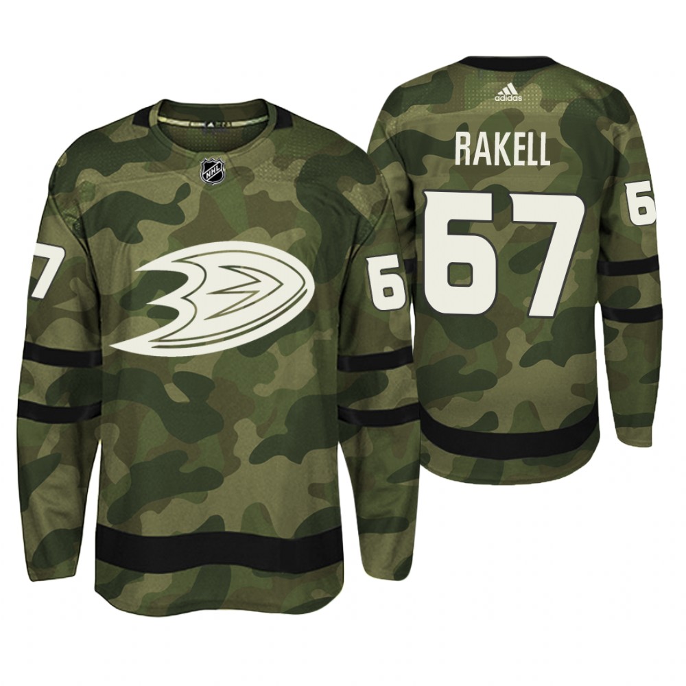 Anaheim Ducks Rickard Rakell Camo Armed Special Forces Player Jersey