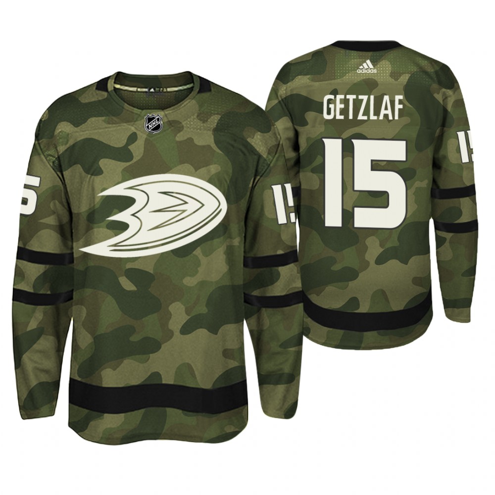 Anaheim Ducks Ryan Getzlaf Camo Armed Special Forces Player Jersey
