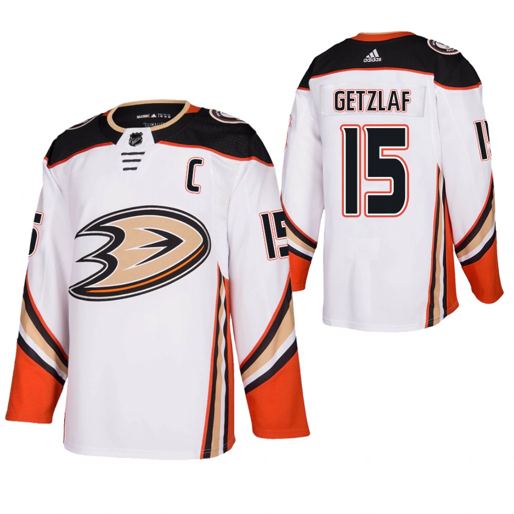 Anaheim Ducks Ryan Getzlaf White 2021 Authentic Away Jersey