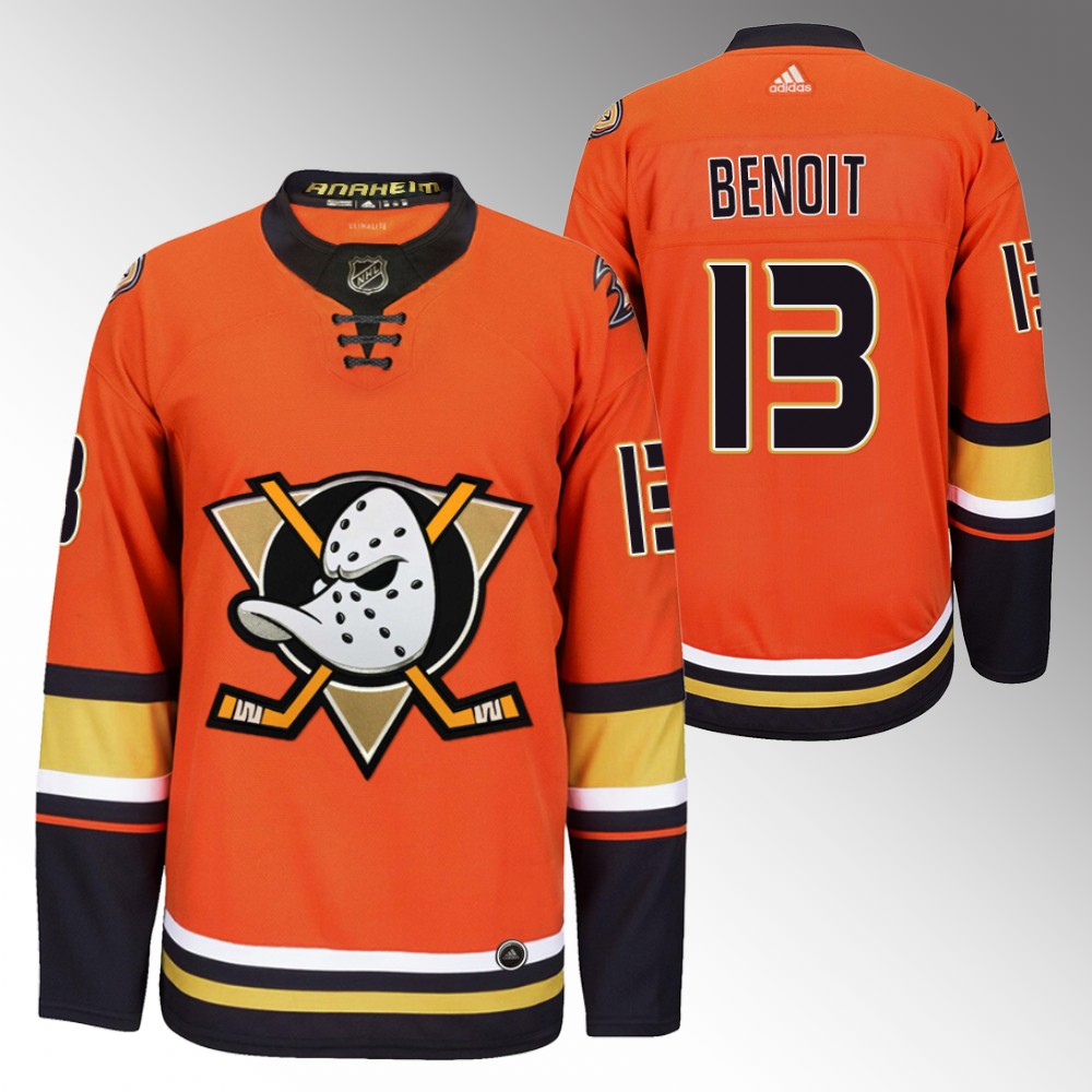 Anaheim Ducks Simon Benoit Orange Primegreen Authentic Alternate Jersey
