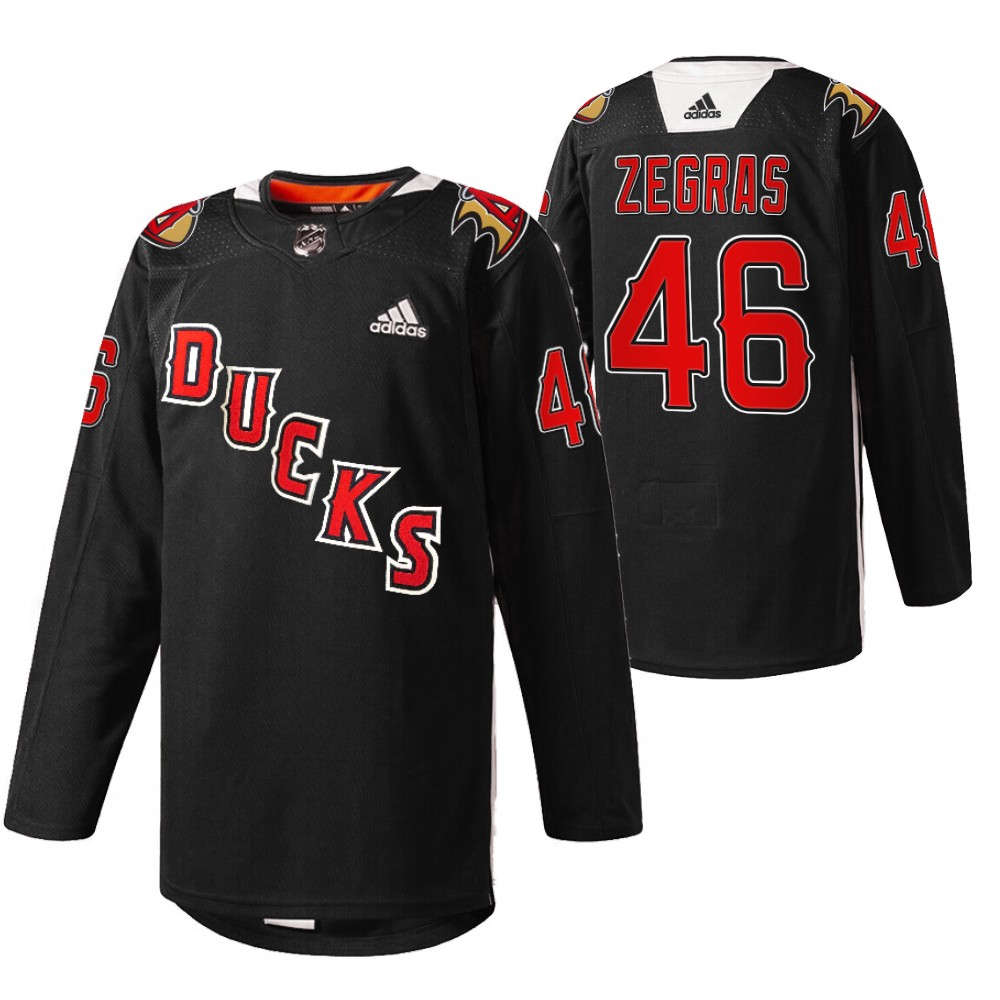 Anaheim Ducks Trevor Zegras Black 2022 Angels Night Practice Jersey