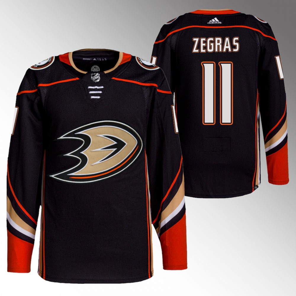 Anaheim Ducks Trevor Zegras Black Primegreen Authentic Home Jersey