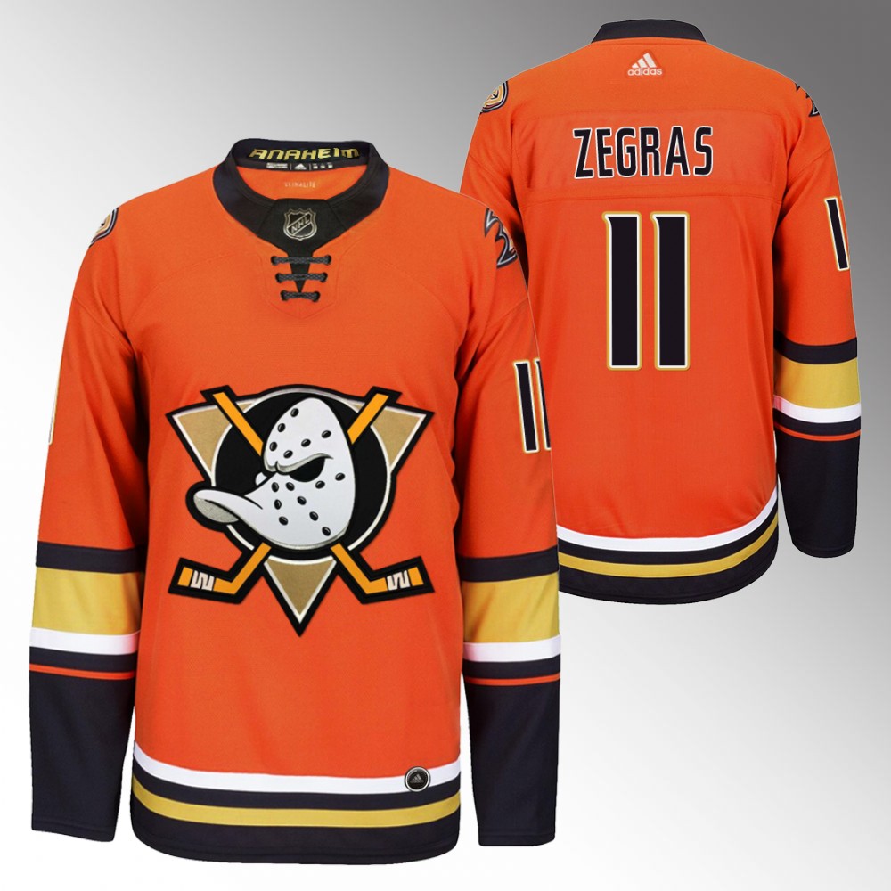 Anaheim Ducks Trevor Zegras Orange Authentic Primegreen Alternate Jersey