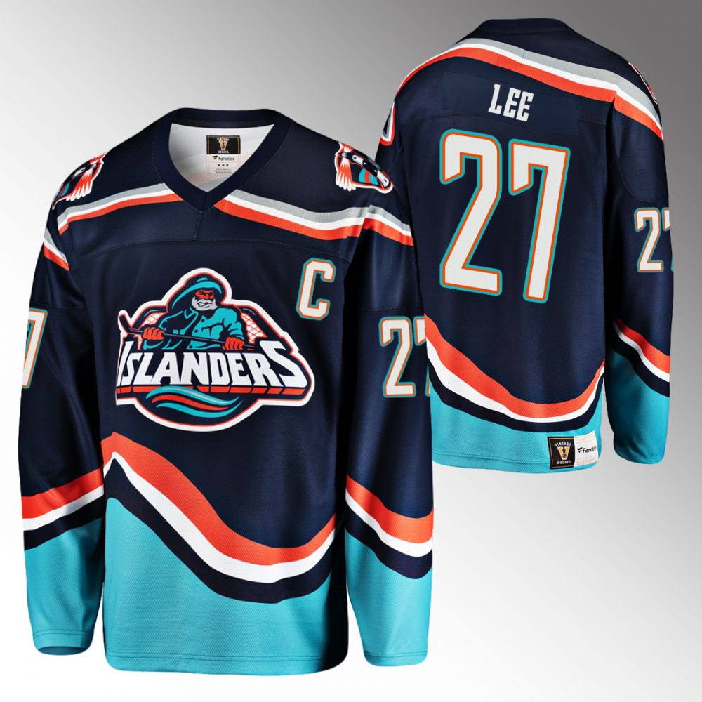 Anders Lee 2022-23 New York Islanders Reverse Retro 2.0 Navy Jersey Replica