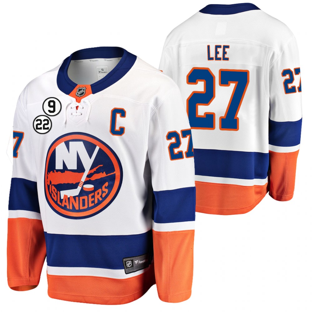 Anders Lee Islanders NO.22 Patch Jersey White Honor Bossy