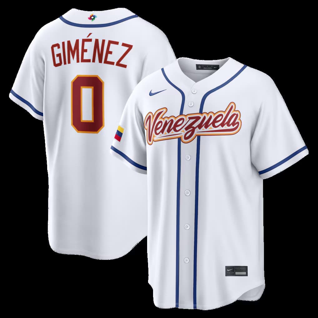 Andrés Giménez Venezuela Baseball Nike 2026 World Baseball Classic Home Stadium Jersey - White_1