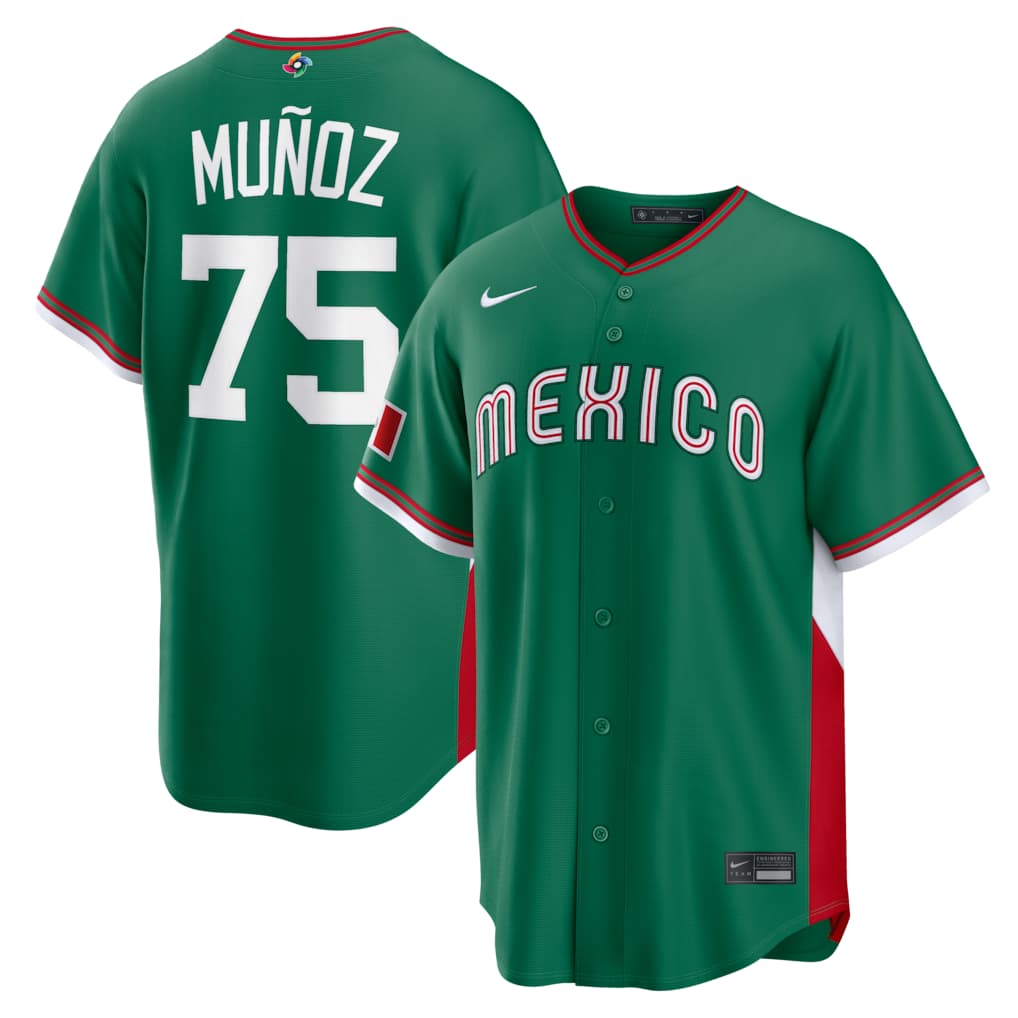 Andrés Mu?oz Mexico Baseball Nike 2026 World Baseball Classic Road Stadium Jersey - Green