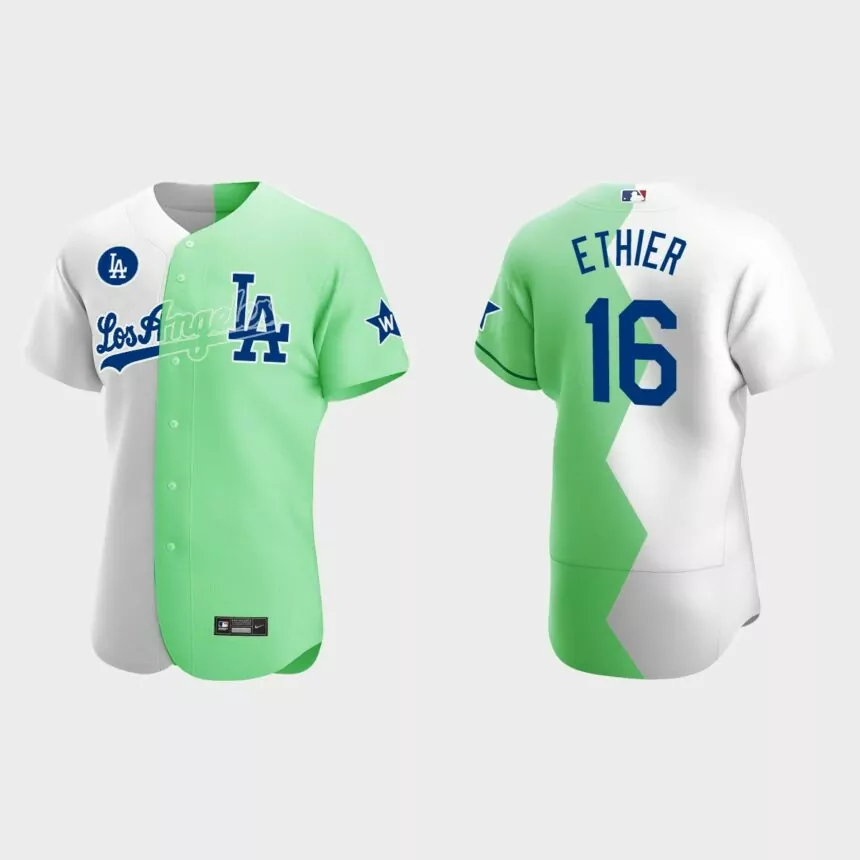 Andre Ethier Los Angeles Dodgers 2022 Celebrity Softball Game Authentic Jersey – White Green