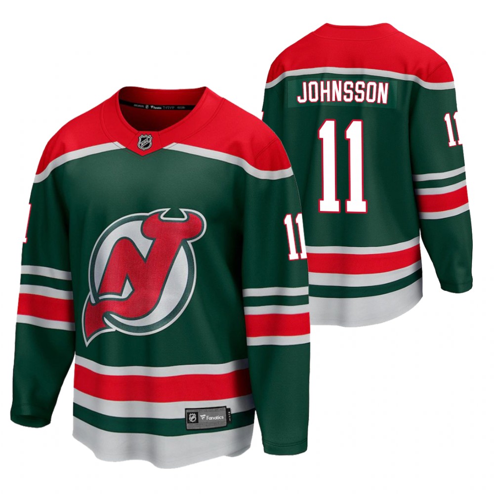 Andreas Johnsson Devils 2021 Reverse Retro Green Jersey Special Edition