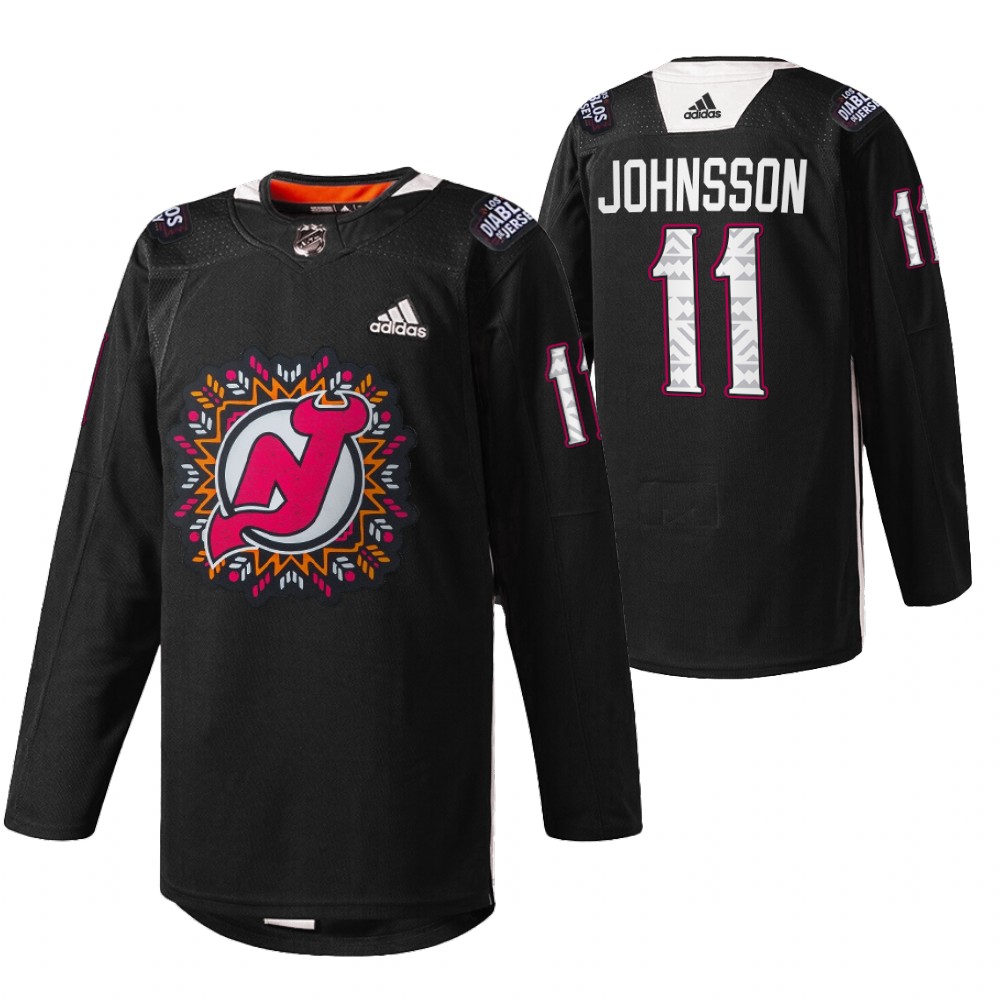 Andreas Johnsson Devils 2022 Hispanic Heritage Night Jersey Black Warm-Up