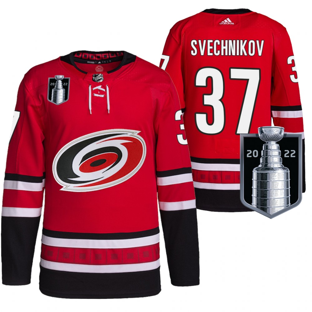 Andrei Svechnikov Carolina Hurricanes Red 2022 Stanley Cup Playoffs Authentic Pro Jersey