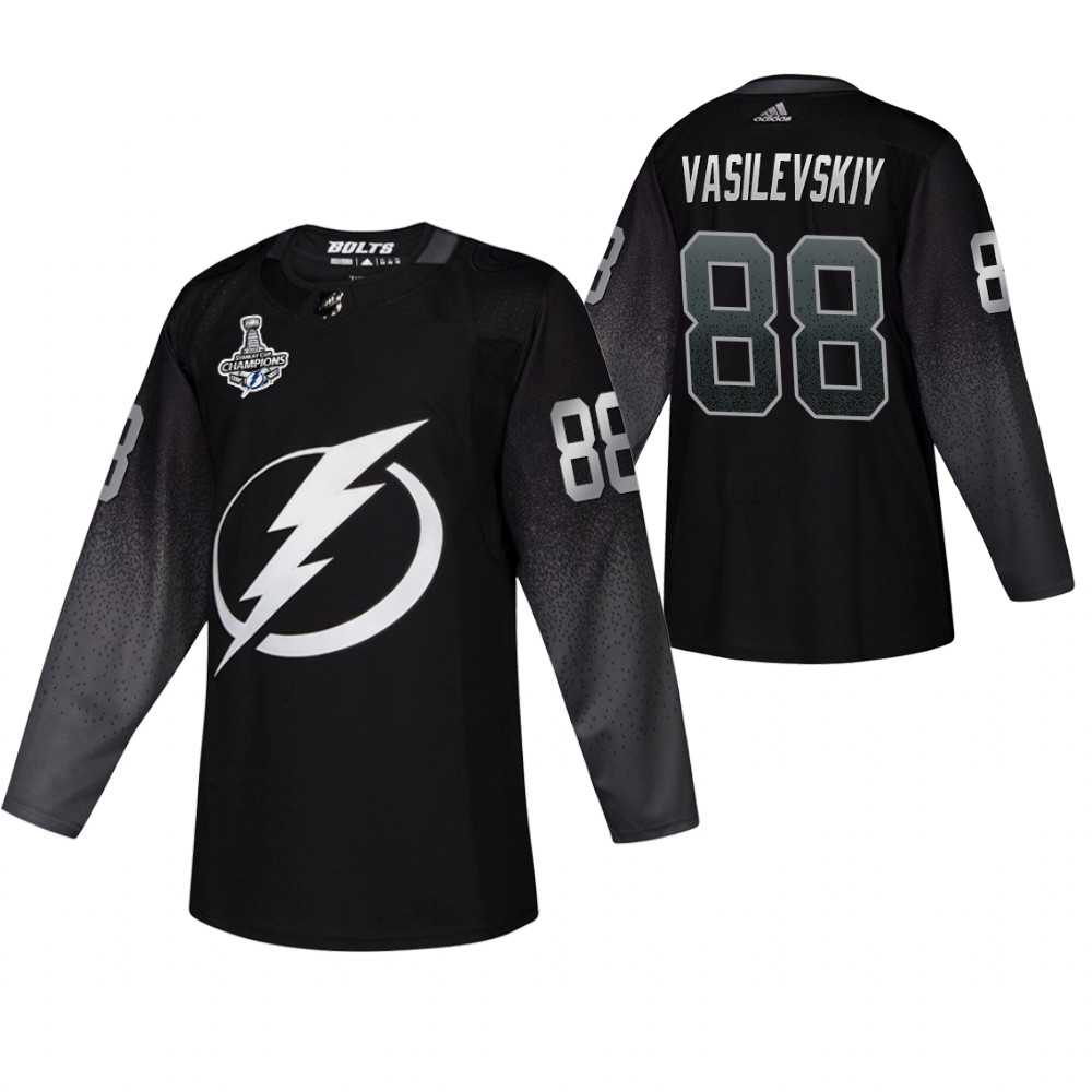 Andrei Vasilevskiy Lightning 2020 Stanley Cup Champions Black Alternate Authentic Jersey