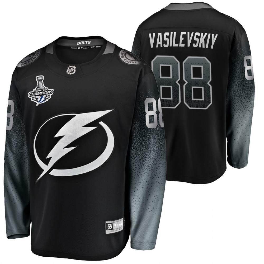 Andrei Vasilevskiy Lightning 2020 Stanley Cup Champions Black Alternate Jersey