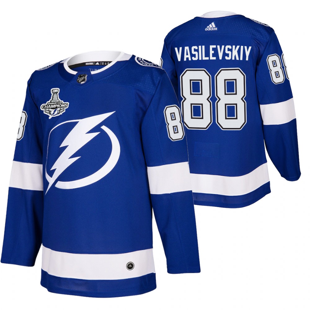 Andrei Vasilevskiy Lightning 2020 Stanley Cup Champions Blue Authentic Home Jersey