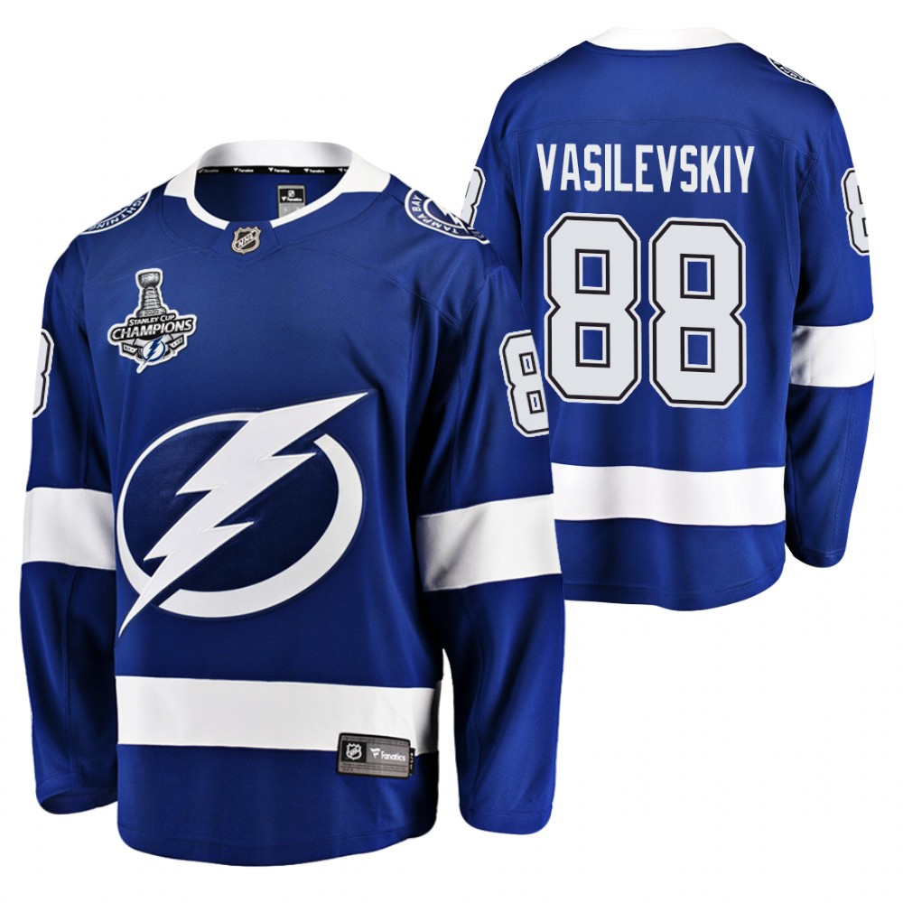 Andrei Vasilevskiy Lightning 2020 Stanley Cup Champions Blue Home Jersey