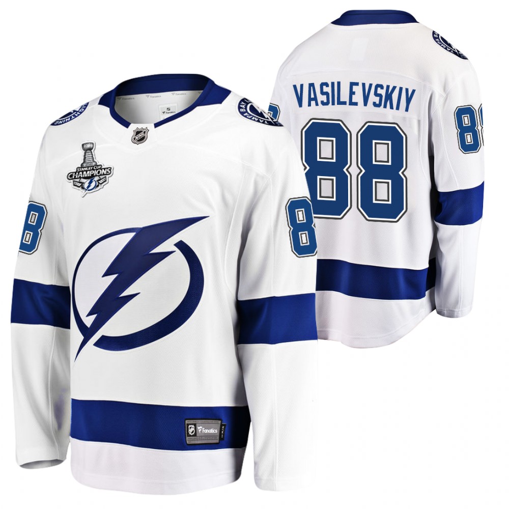 Andrei Vasilevskiy Lightning 2020 Stanley Cup Champions White Away Jersey