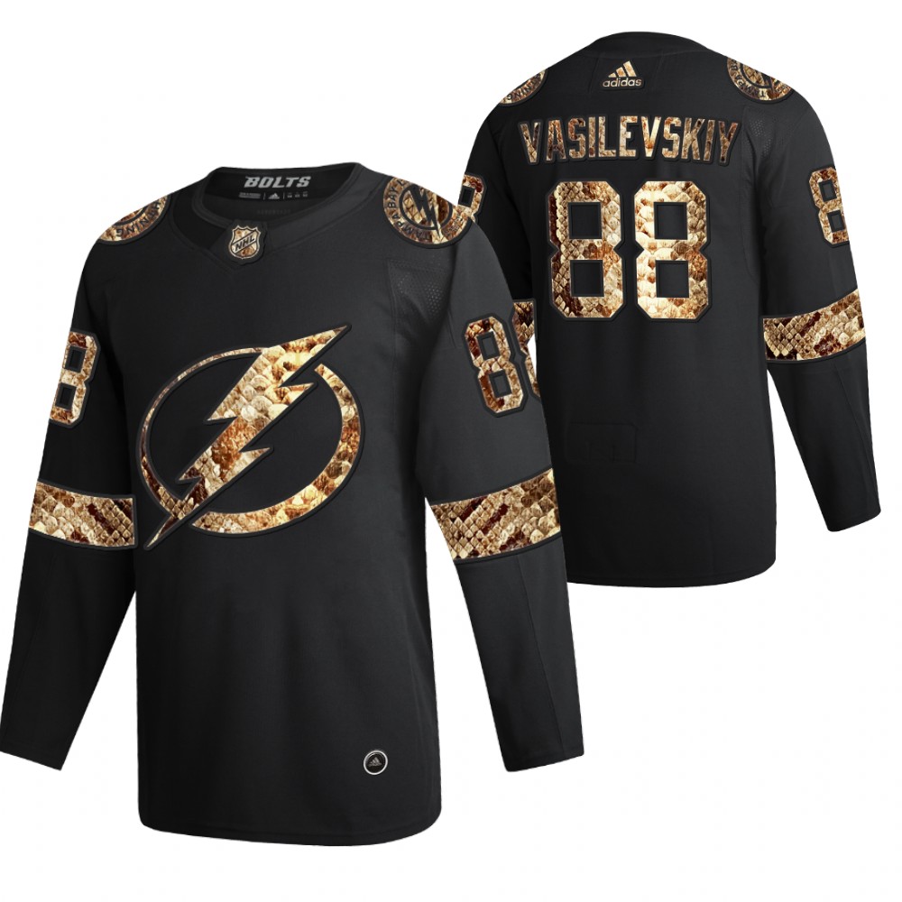 Andrei Vasilevskiy Lightning Python Skin Black 2021 Exclusive Edition Jersey