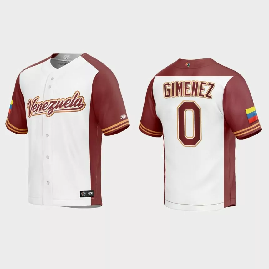 Andres Gimenez Venezuela Baseball 2023 World Baseball Classic Replica Jersey – White