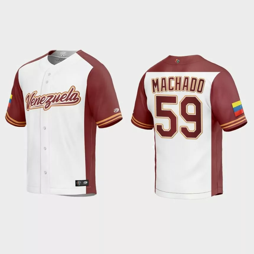 Andres Machado Venezuela Baseball 2023 World Baseball Classic Replica Jersey – White