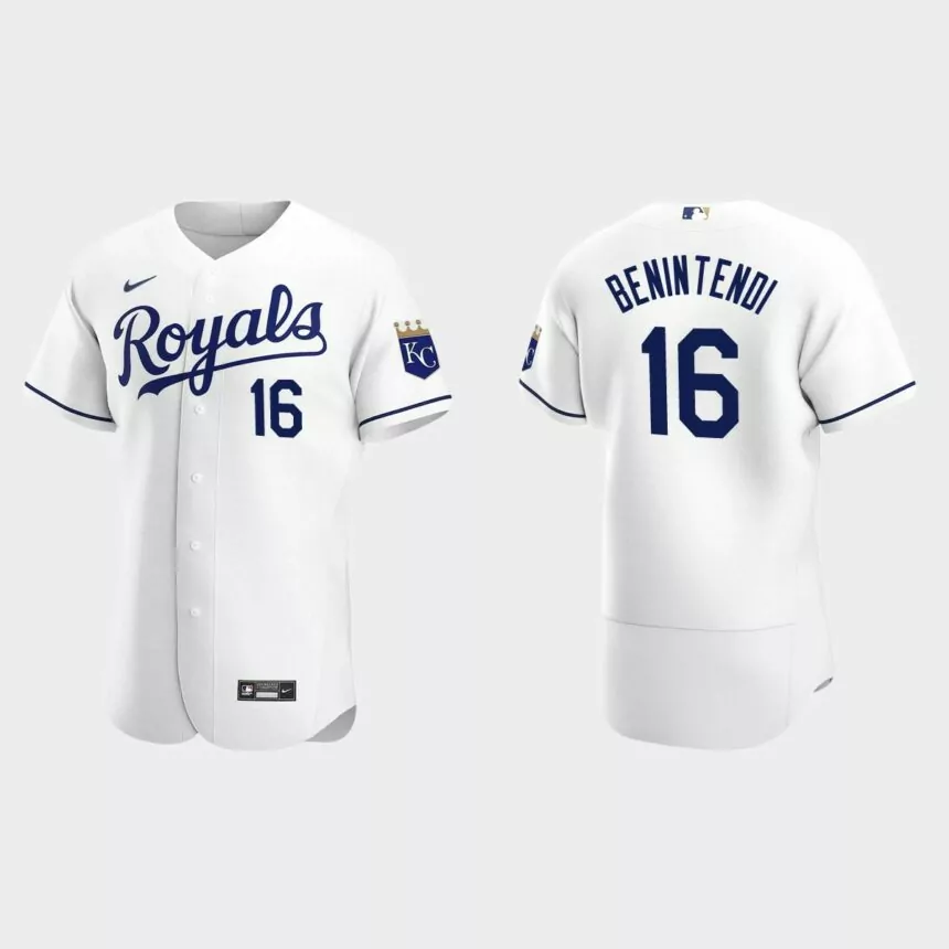 Andrew Benintendi #16 Kansas City Royals Authentic Home Jersey – White