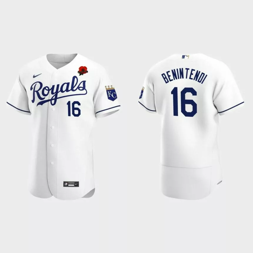 Andrew Benintendi Kansas City Royals 2021 Memorial Day Authentic Jersey – White