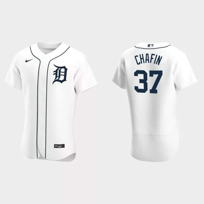 Andrew Chafin Detroit Tigers Authentic Home Jersey – White.jpg