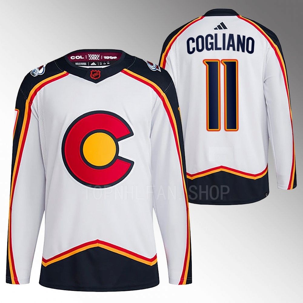 Andrew Cogliano 2022 Colorado Avalanche White Reverse Retro 2.0 Authentic Primegreen Jersey