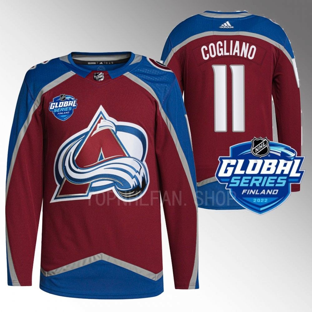 Andrew Cogliano Colorado Avalanche Burgundy 2022 NHL Global Series Authentic Jersey