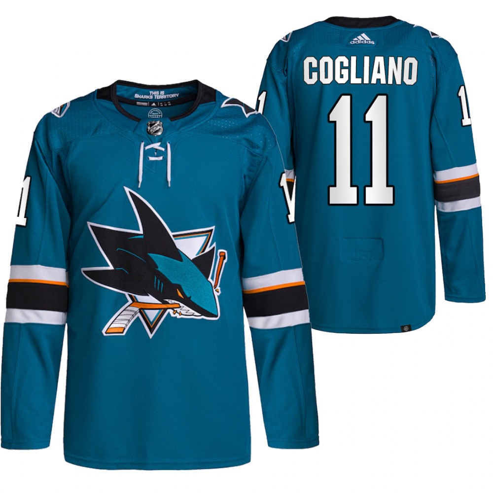Andrew Cogliano San Jose Sharks Teal Home Primegreen Authentic Pro Jersey