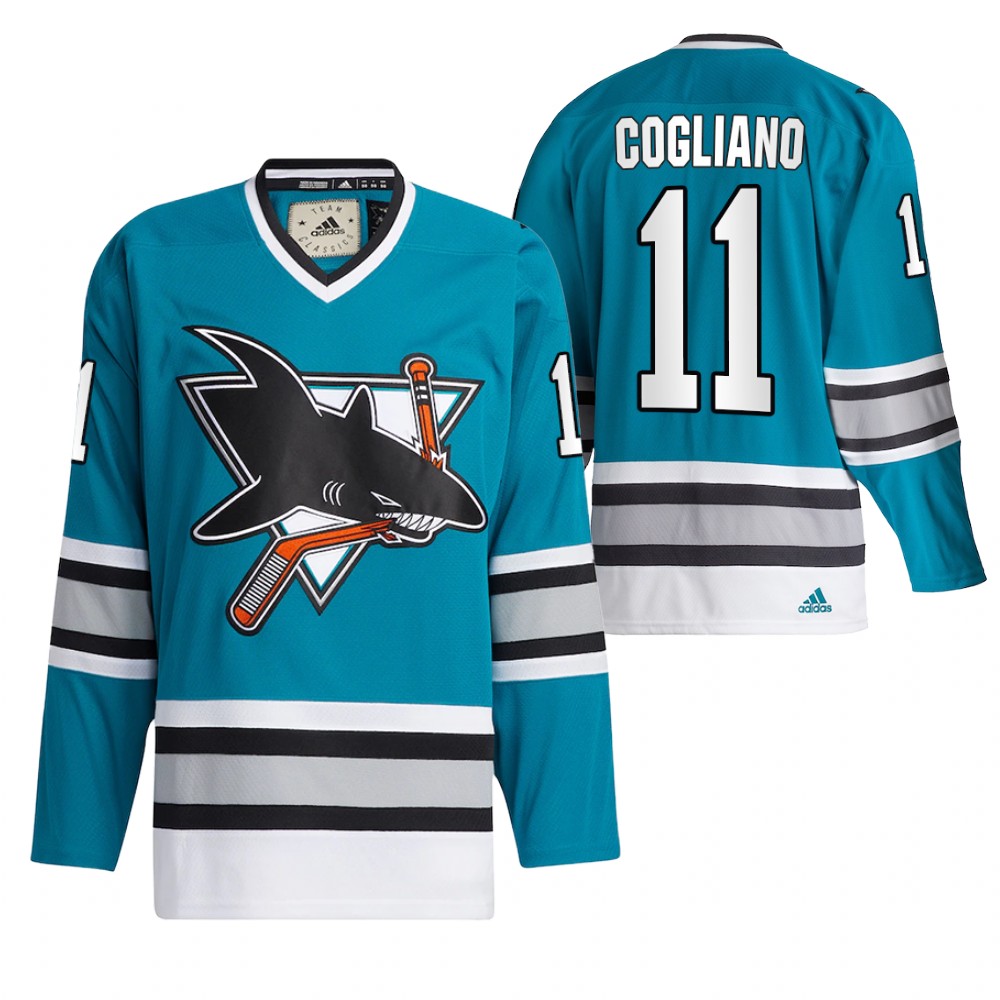 Andrew Cogliano San Jose Sharks Teal Team Classics 2022 Jersey Authentic