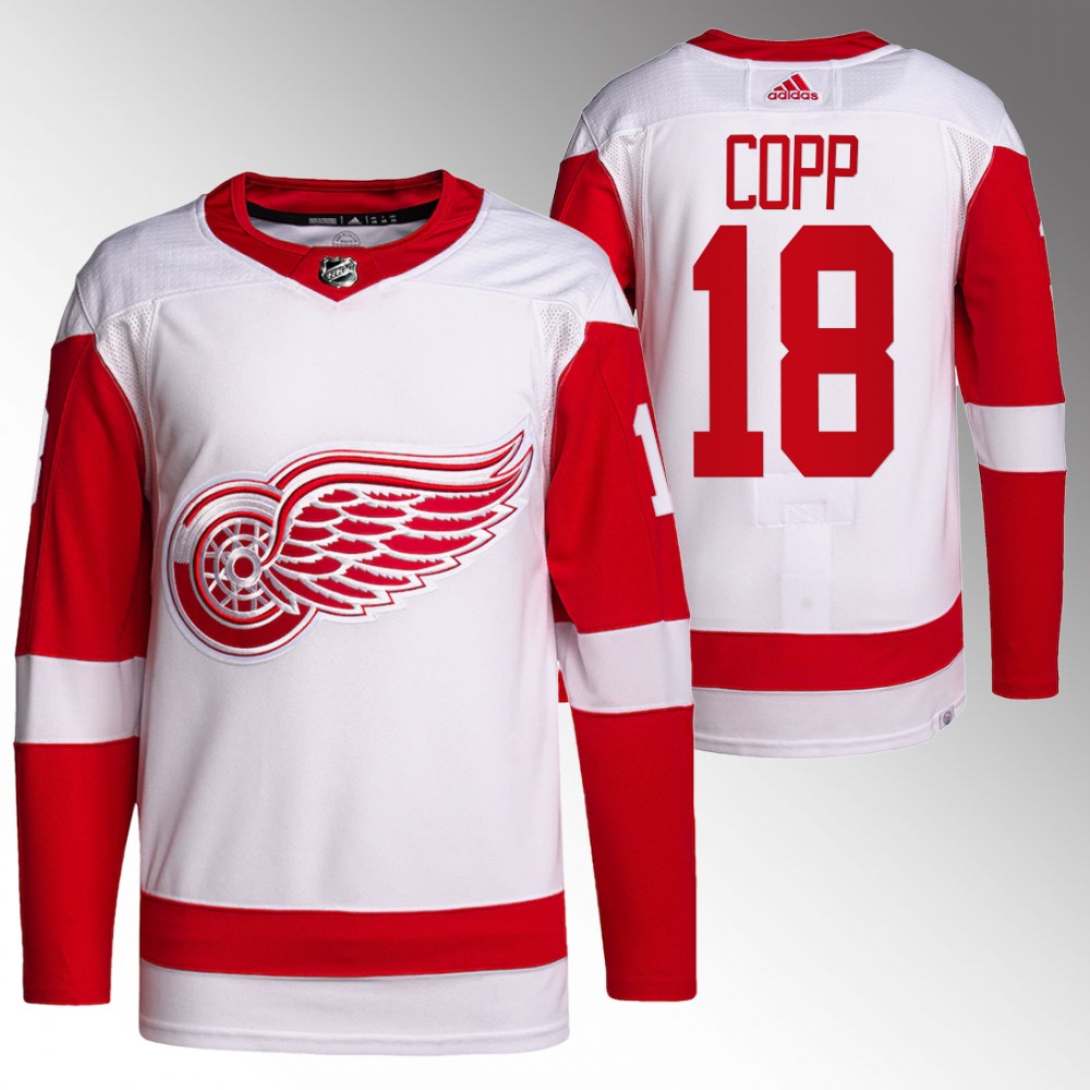Andrew Copp 2022 Detroit Red Wings White Primegreen Authentic Away Jersey