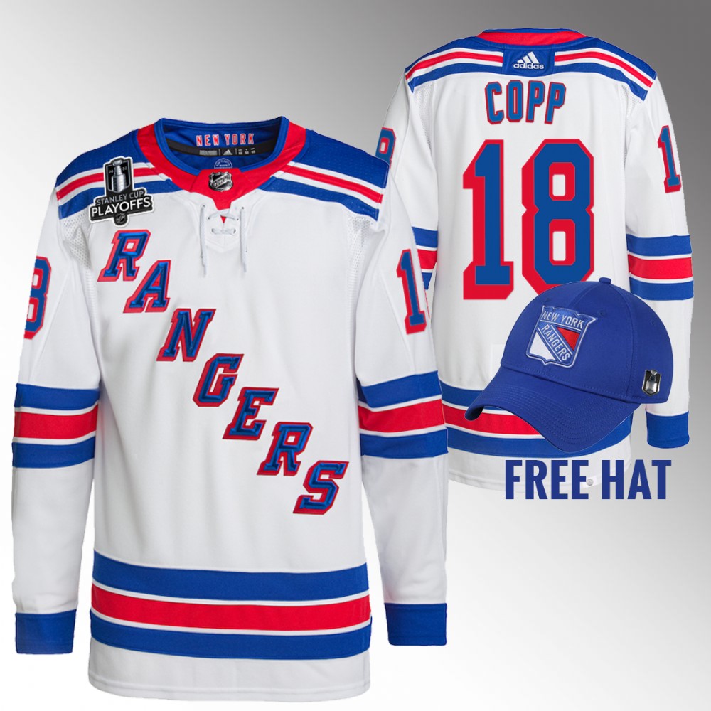 Andrew Copp New York Rangers White 2022 Metropolitan Division Champions Primegreen Jersey