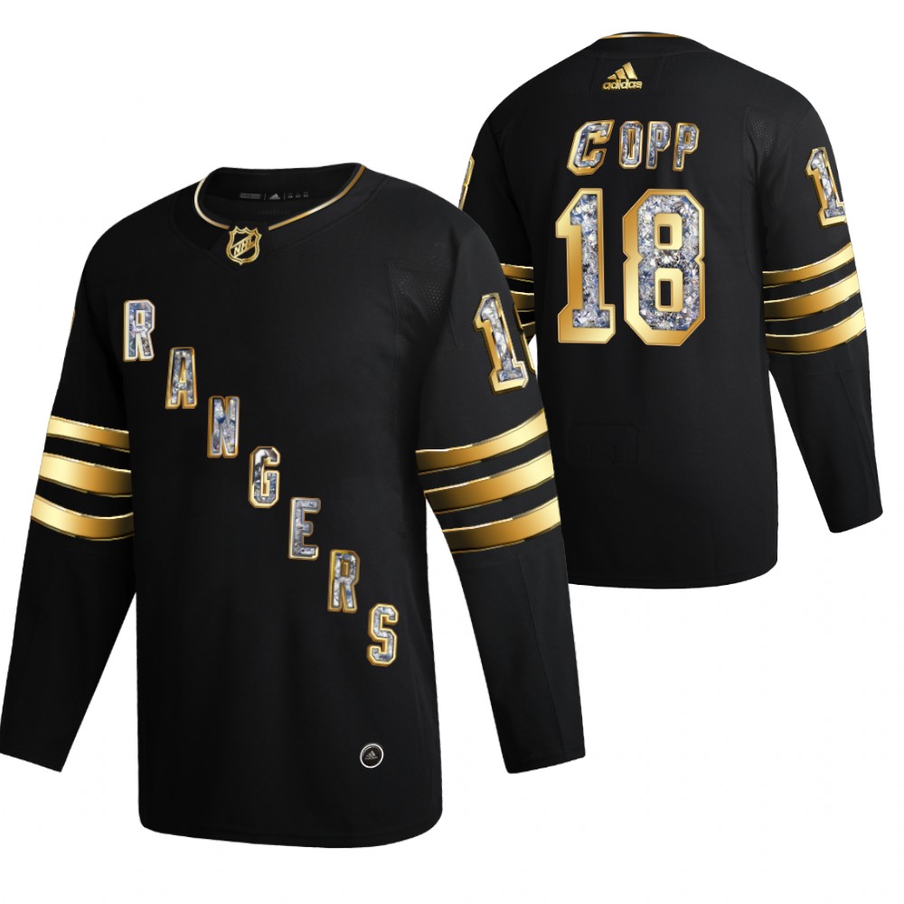 Andrew Copp Rangers #18 Black Diamond Edition 2022 Stanley Cup Playoffs Jersey