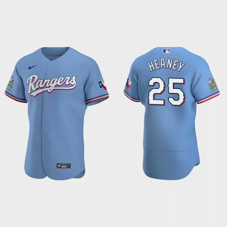 Andrew Heaney Texas Rangers Authentic Alternate Jersey – Light Blue