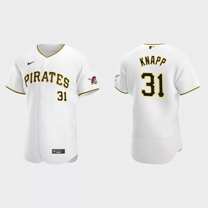 Andrew Knapp Pittsburgh Pirates Authentic Home Jersey – White