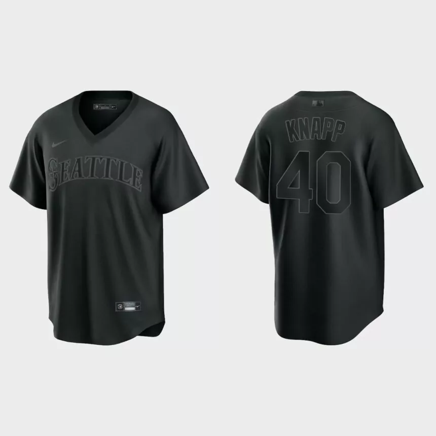 Andrew Knapp Seattle Mariners Pitch Black Fashion Replica Jersey – Black