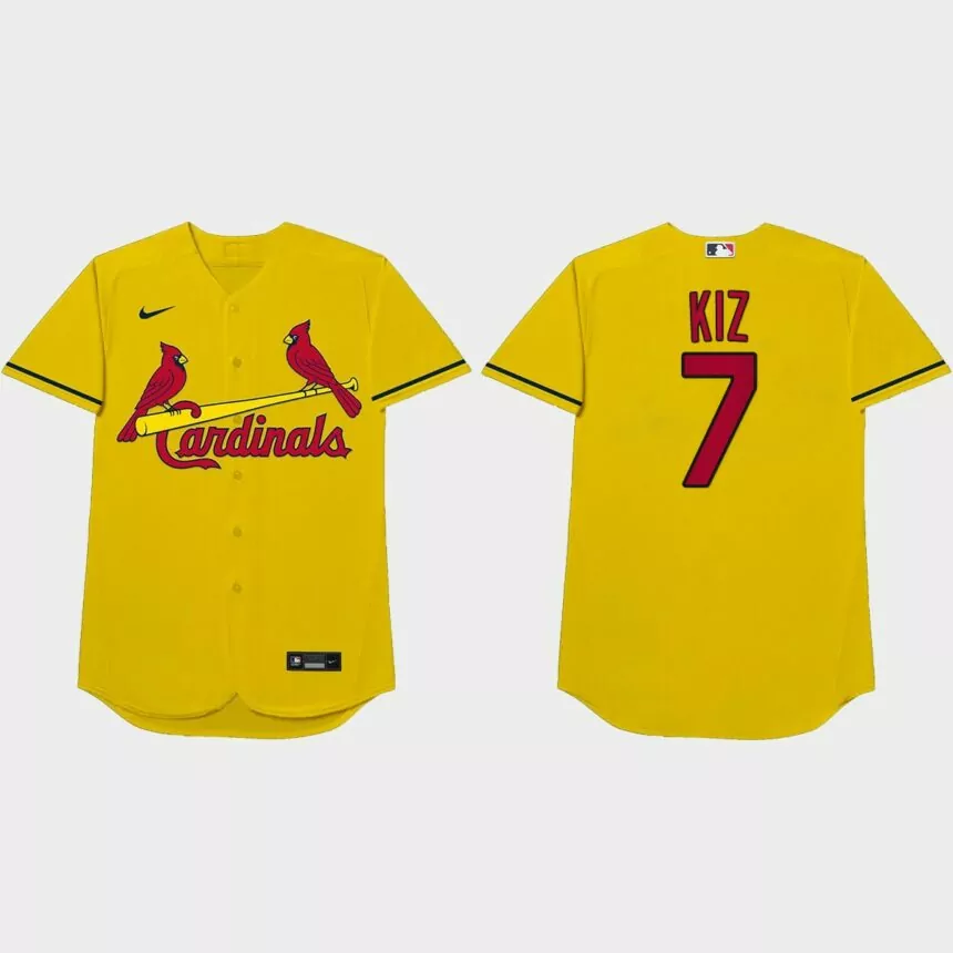 Andrew Knizner Nickname Cardinals 2021 Players’ Weekend Kiz Jersey – Gold