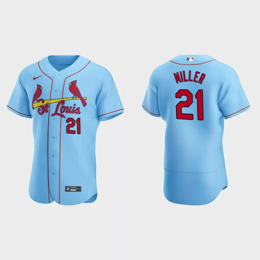 Andrew Miller #21 St. Louis Cardinals Light Blue Authentic 2020 Alternate Jersey