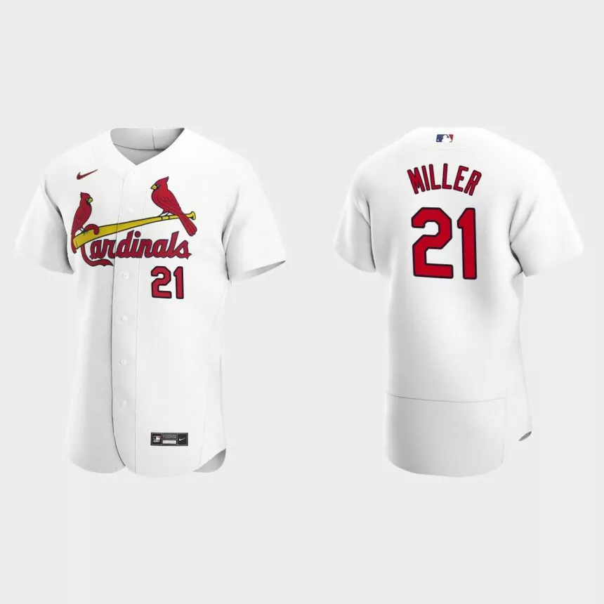 Andrew Miller #21 St. Louis Cardinals White Authentic 2020 Home Jersey