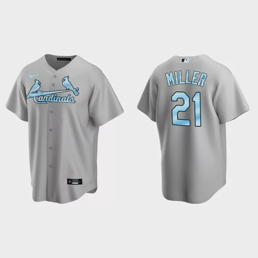 Andrew Miller St. Louis Cardinals 2022 Father’s Day Replica Jersey – Gray