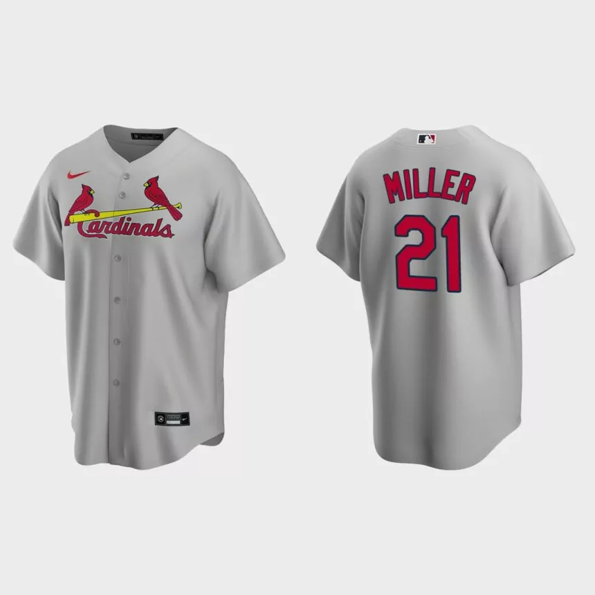 Andrew Miller St. Louis Cardinals Road Replica Jersey – Gray