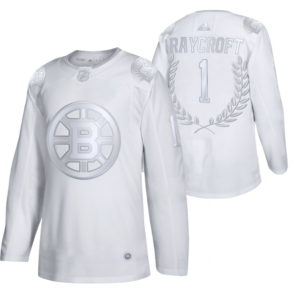Andrew Raycroft Calder Memorial Trophy Platinum Bruins #1 Jersey